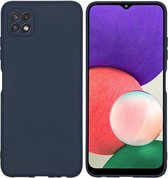 iMoshion Color Backcover Samsung Galaxy A22 (5G) hoesje - donkerblauw