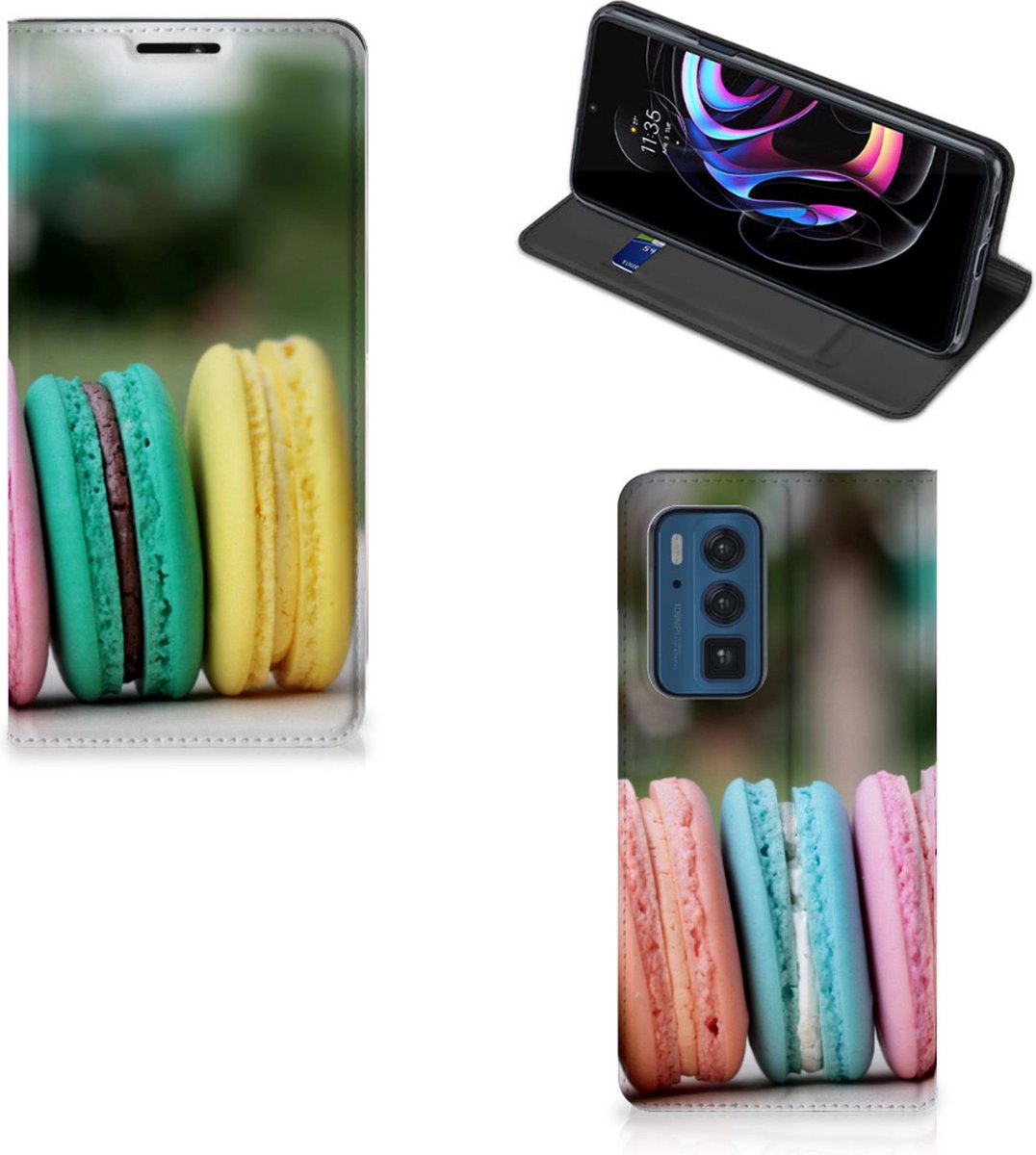 Motorola Edge 20 Pro Flip Style Cover Macarons