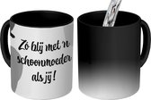 Magische Mok - Foto op Warmte Mokken - Koffiemok - Mama - Moederdag - Schoonmoeder cadeau - Moederdag cadeautje - zwart wit - Magic Mok - Beker - 350 ML - Theemok