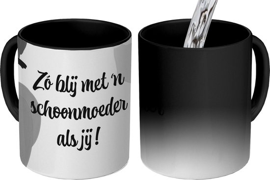 Tasse magique - Photo sur tasse de chaleur - Tasse de fête des mères - Belle-mère - Pastel - 350 ML - Cadeau Sinterklaas - Cadeaux de Noël - Cadeaux de chaussures - Cadeaux à distribuer