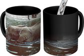 Magische Mok - Foto op Warmte Mok - Olifant - Kalf - Water - 350 ML