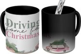 Magische Mok - Foto op Warmte Mokken - Koffiemok - Kerst - Quotes -Auto - Driving home for Christmas - Spreuken - Magic Mok - Beker - 350 ML - Theemok