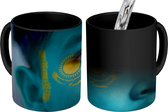 Magische Mok - Foto op Warmte Mokken - Koffiemok - Vlag van Kazachstan - Magic Mok - Beker - 350 ML - Theemok