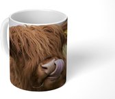 Mok - Schotse Hooglander - Koeienkop - Close Up - 350 ML - Beker