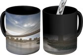 Magische Mok - Foto op Warmte Mok - New York - Rivier - Bridge - 350 ML