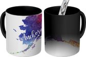 Magische Mok - Foto op Warmte Mok - Een kleurrijke tekening van Anchorage - 350 ML