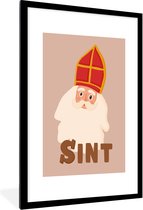 Fotolijst incl. Poster - Chocolade - Sinterklaas - Sint - Kinderen - Jongens - Meisjes - Kind - 80x120 cm - Posterlijst