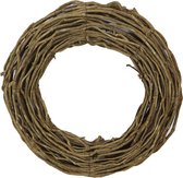 Woondecoratie - krans rotan ø58x11cm - natural - 58x11x