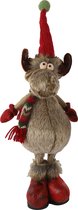 Countryfield Kerstfiguur Eland Rudi 55 Cm Textiel Bruin/rood