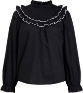 Object Blouse Objstella L/s Top 118 .c 23037770 Black Dames Maat - W38