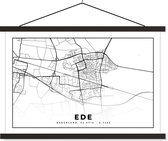 Porte-affiche avec affiche - Affiche scolaire - Carte - Ede - Nederland - 150x100 cm - Lattes noires