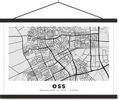 Porte-affiche avec affiche - Affiche scolaire - Carte - Oss - Nederland - 150x100 cm - Lattes noires