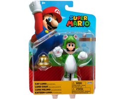 foto van Nintendo Super Mario Cat Luigi figure 10 cm - voorkeur schildpad met vleugels, spookje of blauwe yoshi