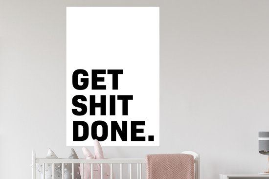 Stickers muraux - Film autocollant - Citations - Dictons - Faites de la merde - 80x120 cm - Film adhésif - Stickers muraux Chambre d'enfant - Papier peint autocollant