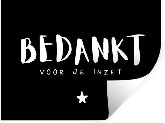 Muurstickers - Sticker Folie - Quotes - Bedankt voor je inzet - Collega