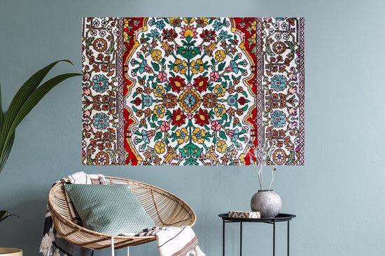 Stickers muraux - Film autocollant - Tapis persan - Tapis - Motifs - Couleurs - 90x60 cm - Film adhésif - Stickers muraux Chambre d'enfant - Papier peint autocollant - Papier peint autocollant - Film autocollant