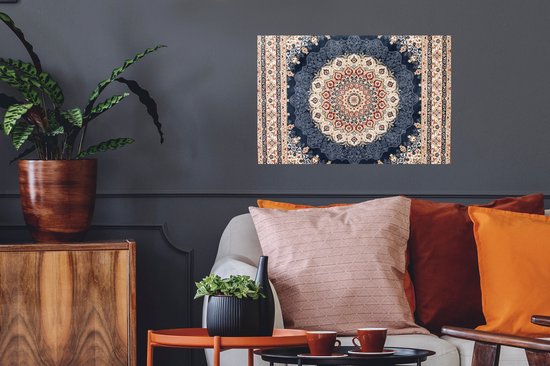 Stickers muraux - Tapis Persan - Tapis - Mandala - 60x40 cm - Film Adhésif