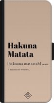 iPhone 12 bookcase leer hoesje - Hakuna Matata