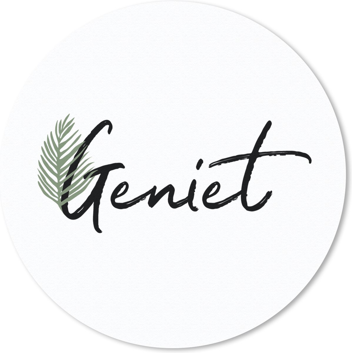 Muismat rond 20x20 cm - Mousepad Geniet - Spreuken - Quotes - Ronde muismatten