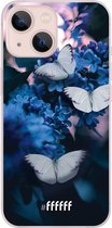 6F hoesje - geschikt voor iPhone 13 Mini -  Transparant TPU Case - Blooming Butterflies #ffffff