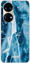 6F hoesje - geschikt voor Huawei P50 -  Transparant TPU Case - Cracked Ice #ffffff