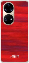 6F hoesje - geschikt voor Huawei P50 Pro -  Transparant TPU Case - Scarlet Canvas #ffffff