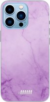6F hoesje - geschikt voor iPhone 13 Pro Max - Transparant TPU Case - Lilac Marble #ffffff
