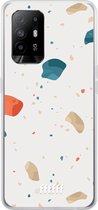 6F hoesje - geschikt voor OPPO A94 5G -  Transparant TPU Case - Terrazzo N°3 #ffffff