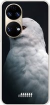 6F hoesje - geschikt voor Huawei P50 -  Transparant TPU Case - Witte Uil #ffffff