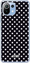 6F hoesje - geschikt voor Xiaomi Mi 11 Lite -  Transparant TPU Case - Onyx Dots #ffffff