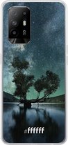 6F hoesje - geschikt voor OPPO A94 5G -  Transparant TPU Case - Space Tree #ffffff