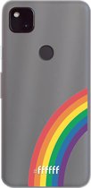 6F hoesje - geschikt voor Google Pixel 4a 5G -  Transparant TPU Case - #LGBT - Rainbow #ffffff