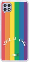 6F hoesje - geschikt voor Samsung Galaxy A22 4G -  Transparant TPU Case - #LGBT - Love Is Love #ffffff
