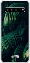6F hoesje - geschikt voor Samsung Galaxy S10 5G -  Transparant TPU Case - Palm Leaves Dark #ffffff