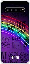 6F hoesje - geschikt voor Samsung Galaxy S10 5G -  Transparant TPU Case - Love is Love #ffffff