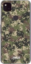 6F hoesje - geschikt voor Google Pixel 4a 5G -  Transparant TPU Case - Digital Camouflage #ffffff