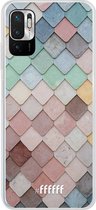 6F hoesje - geschikt voor Xiaomi Redmi Note 10 5G -  Transparant TPU Case - Colour Tiles #ffffff