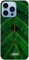 6F hoesje - geschikt voor iPhone 13 Pro - Transparant TPU Case - Symmetric Plants #ffffff