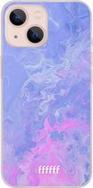 6F hoesje - geschikt voor iPhone 13 Mini -  Transparant TPU Case - Purple and Pink Water #ffffff