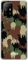 6F hoesje - geschikt voor OPPO A94 5G -  Transparant TPU Case - Graffiti Camouflage #ffffff