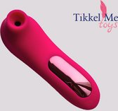 Tikkel.Me - TikkelMe Klitter luchtdruk vibrator - clitoris klit stimulator - waterdicht - USB oplaadbaar - super zacht -