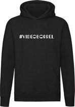 Videoborrel | Unisex | Trui | Sweater | Hoodie | Capuchon | Zwart | Bellen | Videobellen | WhatsApp | Telegram | Signal | Borrel