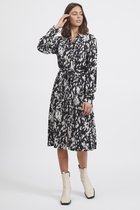 Vila Jurk Vigrafdi L/s Shirt Dress/l 14072047 Black/graphical Dames Maat - 44