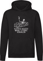 Slechte keuzes maakt sterke verhalen | Unisex | Trui | Sweater | Hoodie | Capuchon | Zwart | YOLO | Drank | Alcohol | Bier | Wij | Skelet | MEME