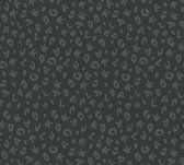 AS Creation Karl Lagerfeld - Letter behang - Ontwerp "Leopard" - grijs zwart metallic - 1005 x 53 cm