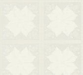 AS Creation Karl Lagerfeld - Grafisch Tegel behang - Barok Bloem - wit grijs - 1005 x 53 cm