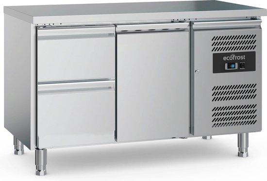 Ecofrost Koelwerkbank - 282L - 1 Deur 1/1 GN + 2 Laden - +2°C/+8°C - Geforceerd - 1360x700x850mm