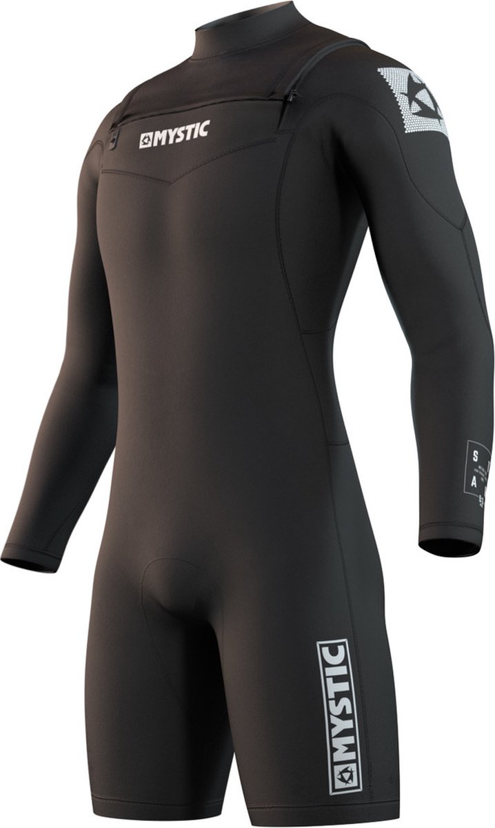 Mystic Star Longarm Shorty 3/2mm Double Fzip - Black