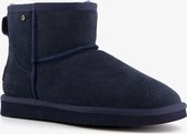 Hush Puppies gevoerde suede dames enkellaarsjes - Blauw - Maat 37 - Echt leer