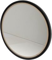 Plieger Nero Round spiegel rond LED met touch 60cm met zwarte lijst